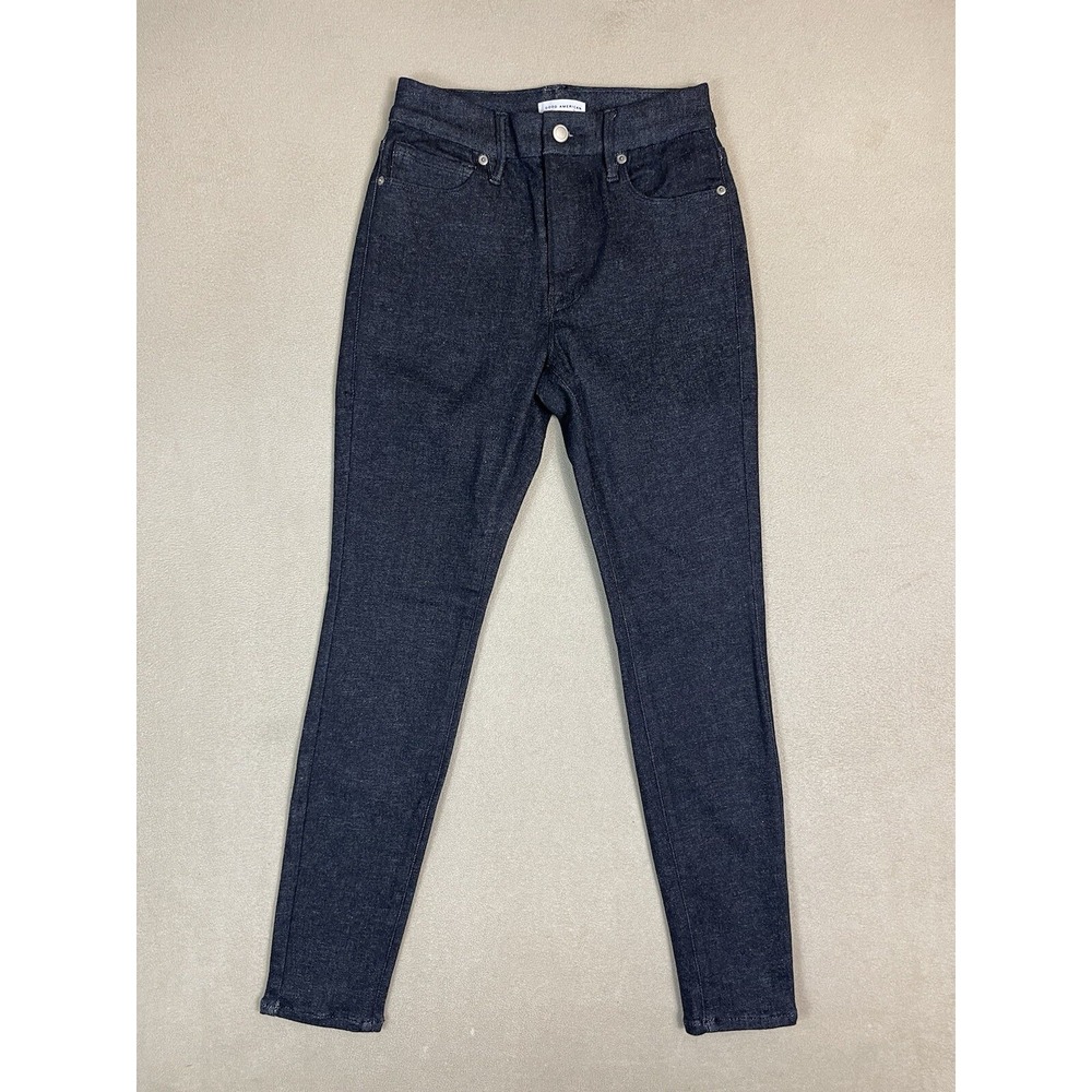 Good American Jeans Womens 8/29 Black Good Waist Skinny Adult NWT
